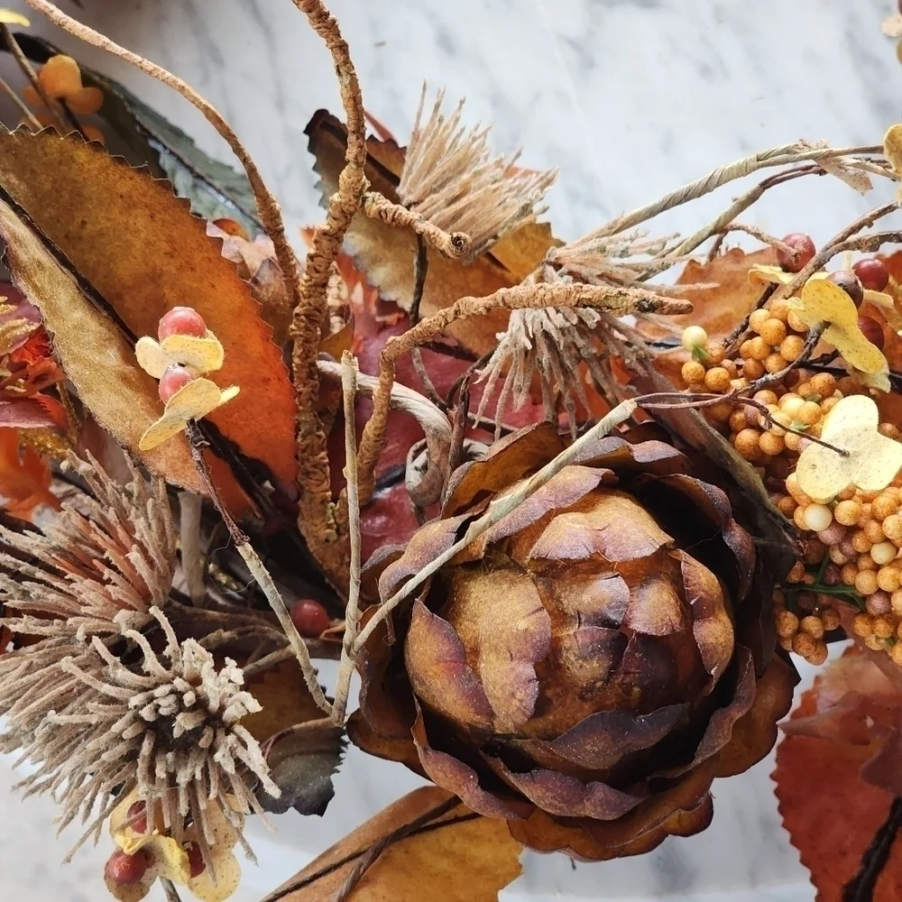 Fall Harvest abundant artichoke wreath 20